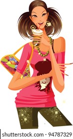 close-up of woman holding cup