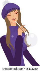 closeup of woman smiling
