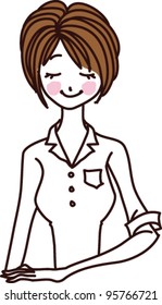closeup of woman smiling