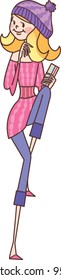closeup of woman standing