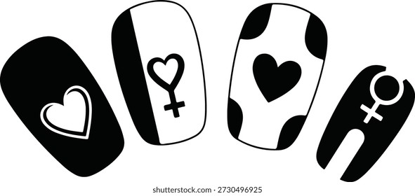 Eine Nahaufnahme der Hand einer Frau, die perfekt gepflegte, saubere und gesunde Fingernägel zeigt und eine makellose Maniküre zeigt.