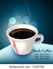 Close-up of a wonderful cup of hot coffee