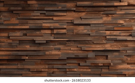 Close-up of a wooden wall. Contemporary Wooden Wall Infusing Style. Wooden planks. Wooden background. 