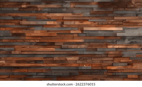 Close-up of a wooden wall. Contemporary Wooden Wall Infusing Style. Wooden planks. Wooden background. 