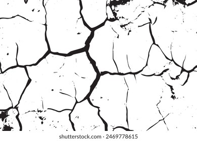 Close-Up of Worn and Cracked Concrete or Asphalt Surfaces with Grunge Texture