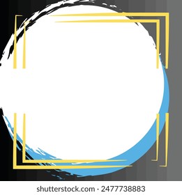 Círculo de primer plano amarillo y azul adecuado para proyectos de Diseño gráfico, íconos, logotipos, Elementos de Diseño web y fondos abstractos.