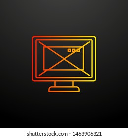 Closing the browser in the monitor nolan icon. Elements of virus antivirus set. Simple icon for websites, web design, mobile app, info graphics