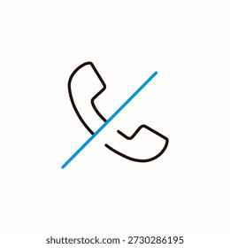 closing call icon sign vector