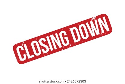 Closing down rubber grunge stamp seal vector