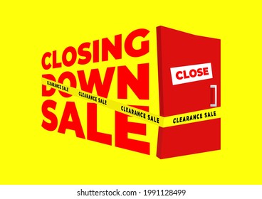 Closing down sale, Clearance sale banner template.