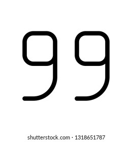 closing inverted quotation bracket mark used to highlight dialogues