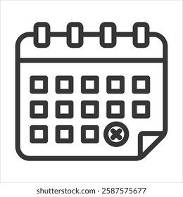 Closing Outline Icon Vector Illustration
