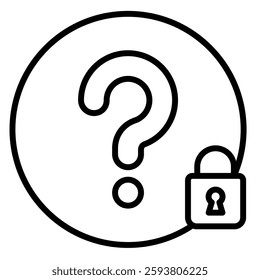 Closing Questions icon line vector illustration