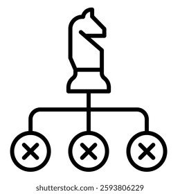 Closing Strategies icon line vector illustration