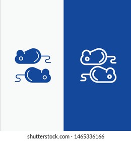 Closing, Testing, Test, Closing Test Line and Glyph Solid icon Blue banner Line and Glyph Solid icon Blue banner. Vector Icon Template background