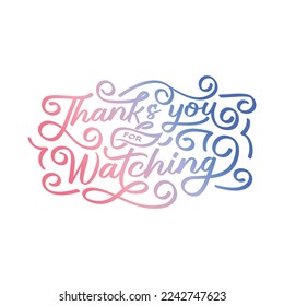 closing word a video of Thanks for watching text cinema svg