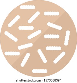 Clostridium difficile bad bacterial microflora of intestine vector icon on a white background