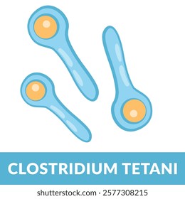 Clostridium Tetani design vector Illustration