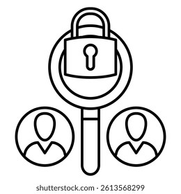 Closure icon represented by Closure symbol Line style.