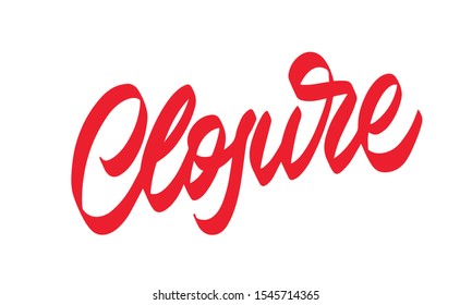 Closure ink vector illustration isolated on white background