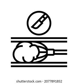 clot removal line icon vector. clot removal sign. isolated contour symbol black illustration