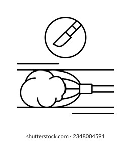 clot removal line icon vector. clot removal sign. isolated contour symbol black illustration