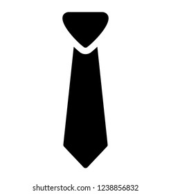 Cloth accessory, necktie solid design icon