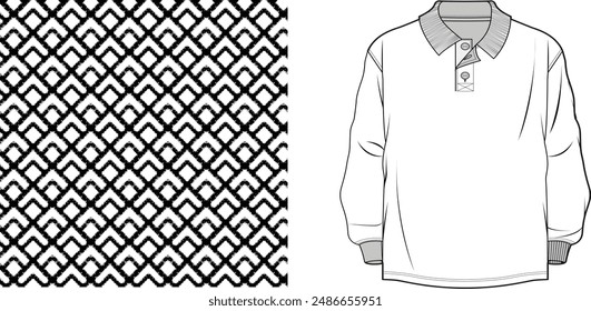 Cloth aztec vector seamless pattern design for clothing brand. Geometric  ornament design