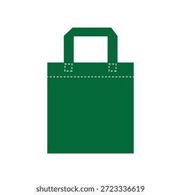 Icono de bolso de tela, Vector de bolso de compras ecológico, Símbolo de bolso de tela reutilizable, Ilustración de bolso de compras sostenible