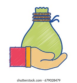 cloth bag to save things in the hand