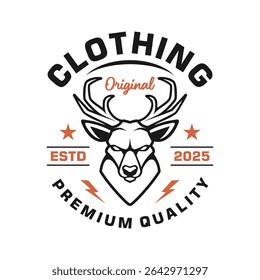 Cloth brand typography logo vector design white and black background
