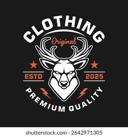 Cloth brand typography logo vector design white and black background