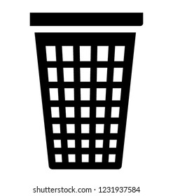 Cloth bucket, laundry tool icon