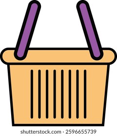 Cloth bucket vector design icon illustration