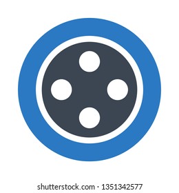 cloth button glyph double color