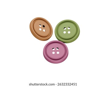 cloth button icon 3d illustration render

