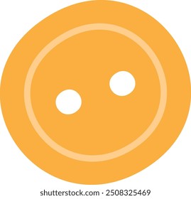 Cloth Button For Sewing Vector Illustration