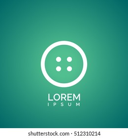 Cloth button sign. icon design