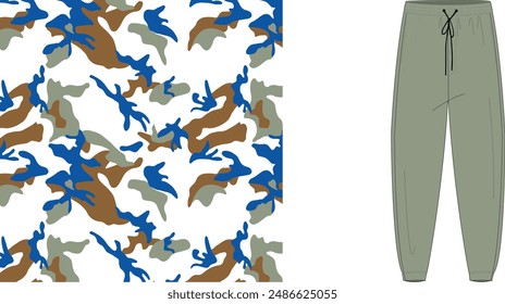 Cloth camouflage  texture for hunting, extreme sport.texture military camouflage repeats seamless army hunting print design