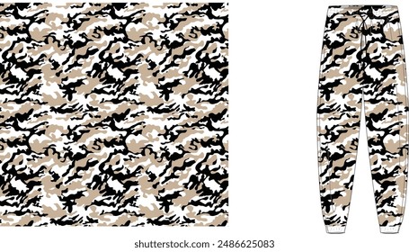 Cloth camouflage  texture for hunting, extreme sport.texture military camouflage repeats seamless army hunting print design