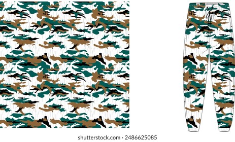 Cloth camouflage  texture for hunting, extreme sport.texture military camouflage repeats seamless army hunting print design