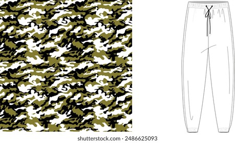 Cloth camouflage  texture for hunting, extreme sport.texture military camouflage repeats seamless army hunting print design