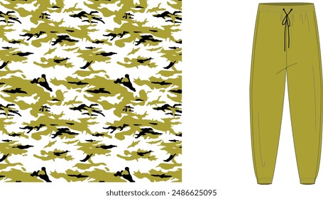 Cloth camouflage  texture for hunting, extreme sport.texture military camouflage repeats seamless army hunting print design