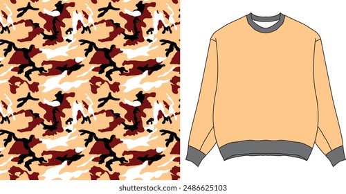 Cloth camouflage  texture for hunting, extreme sport.texture military camouflage repeats seamless army hunting print design