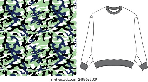 Cloth camouflage  texture for hunting, extreme sport.texture military camouflage repeats seamless army hunting print design