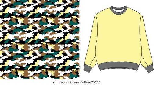 Cloth camouflage  texture for hunting, extreme sport.texture military camouflage repeats seamless army hunting print design