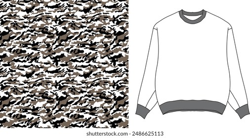 Cloth camouflage  texture for hunting, extreme sport.texture military camouflage repeats seamless army hunting print design