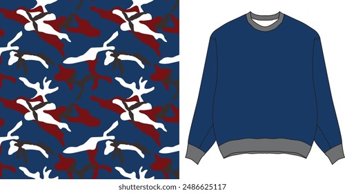 Cloth camouflage  texture for hunting, extreme sport.texture military camouflage repeats seamless army hunting print design