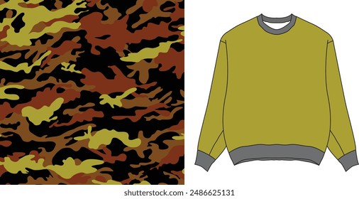 Cloth camouflage  texture for hunting, extreme sport.texture military camouflage repeats seamless army hunting print design