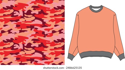 Cloth camouflage  texture for hunting, extreme sport.texture military camouflage repeats seamless army hunting print design